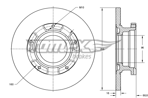 Brzdový kotouč TOMEX Brakes